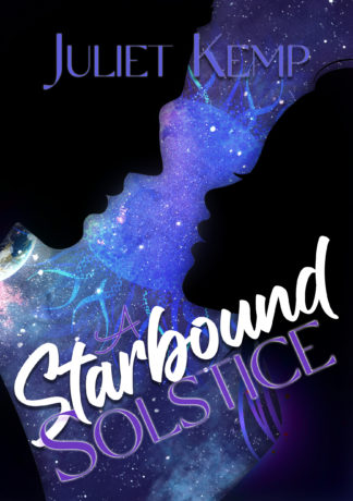 cover with two silhouetted faces looking at each other with blue starry background